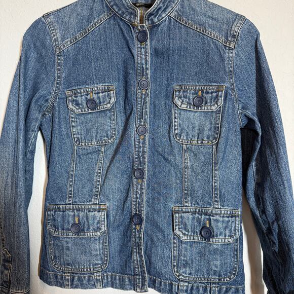 Women's Massimo Denim Blue Jean Button Front Cotton Jacket Size Small - Picture 3 of 7